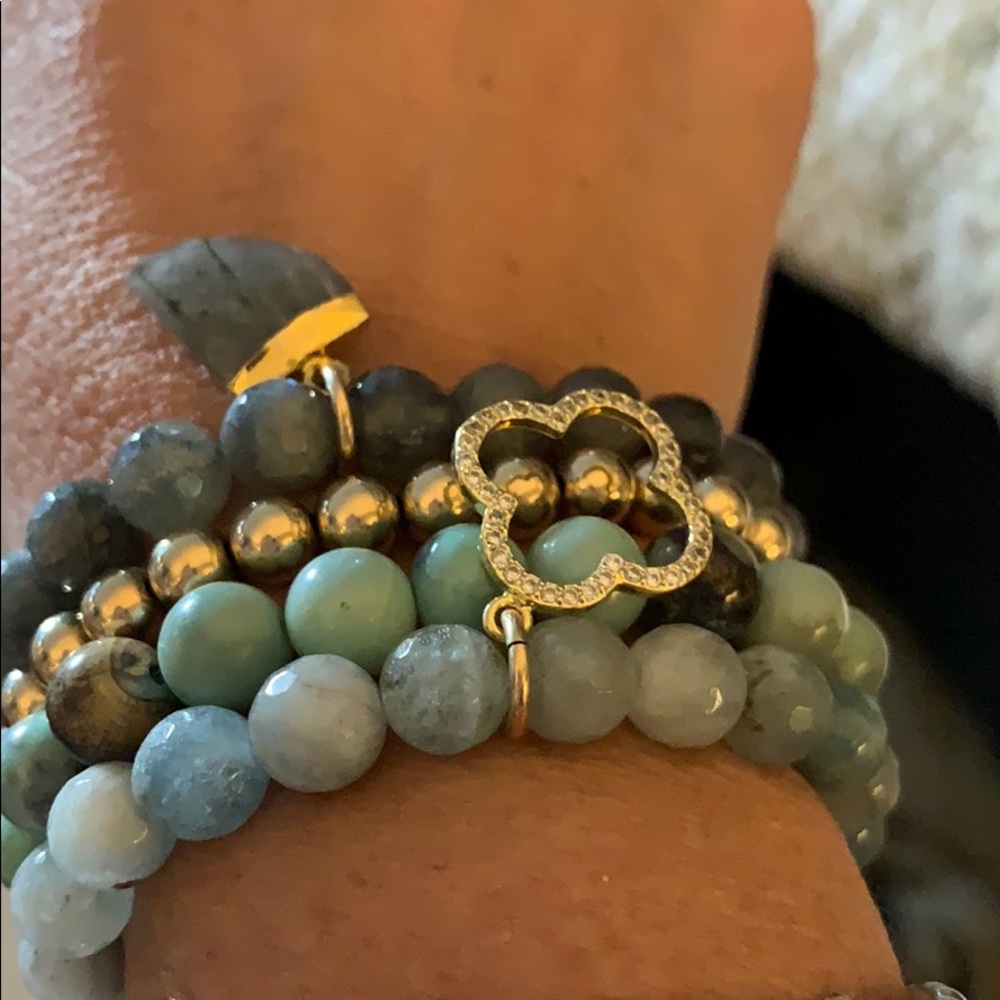 Stack of bracelets